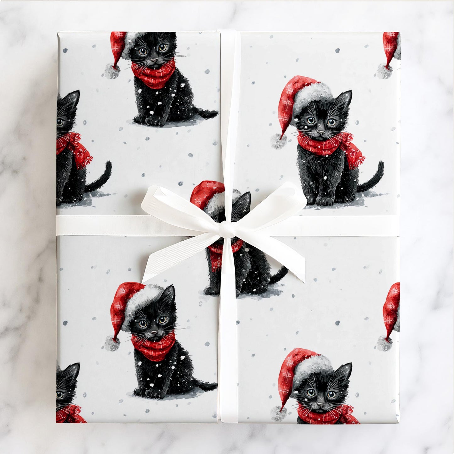Black Cat Christmas Magic