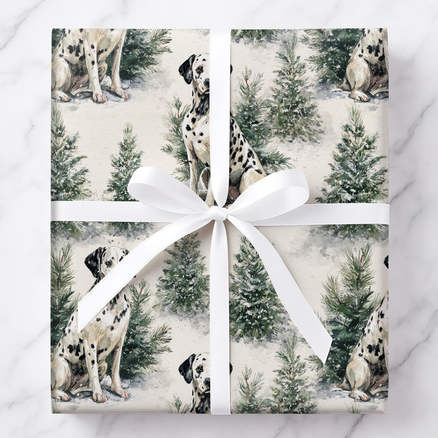 Dalmatians in a Winter Fur-est