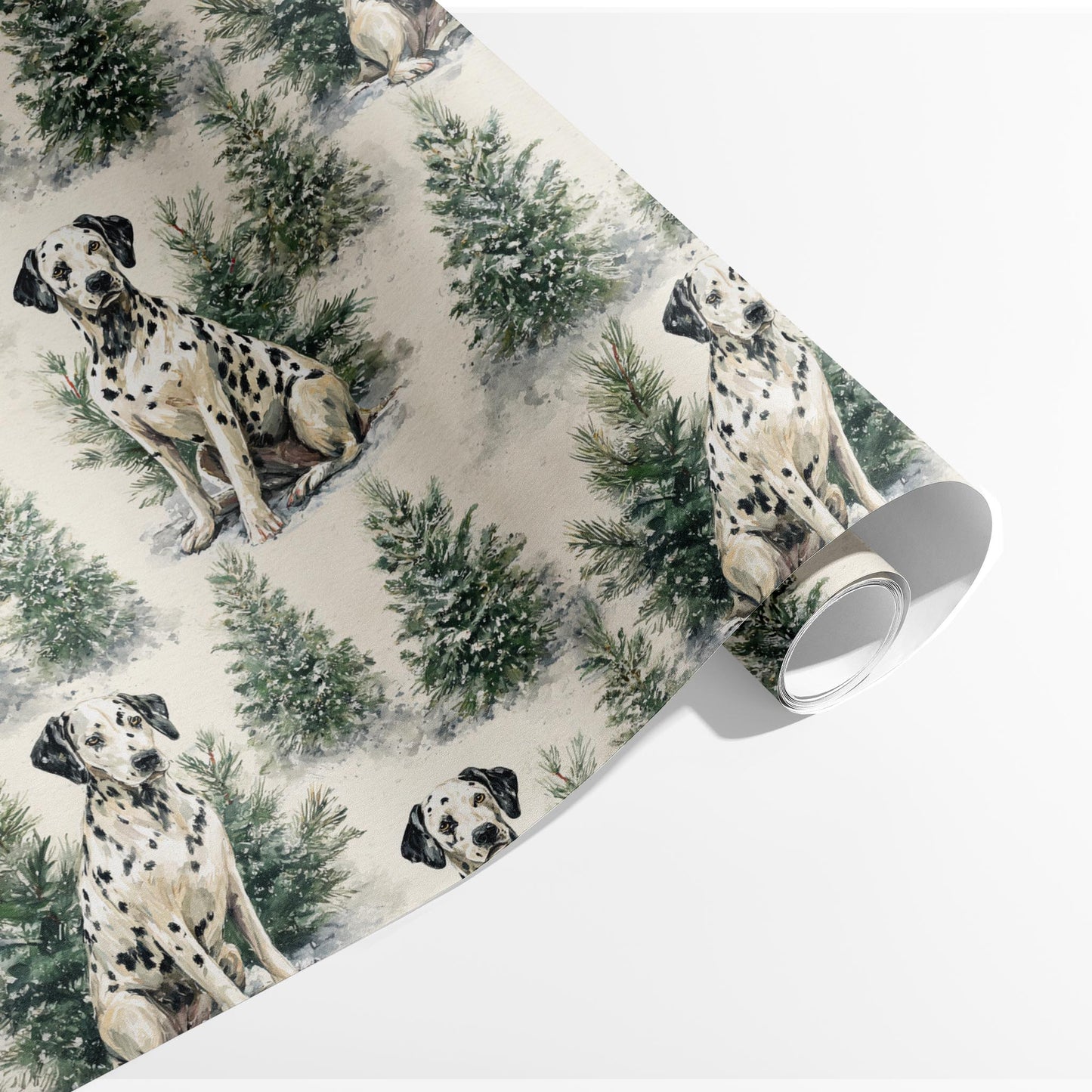 Dalmatians in a Winter Fur-est