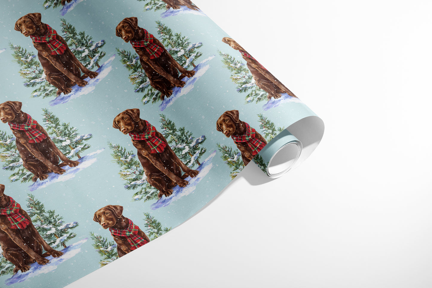 Labrador and Pine Trees