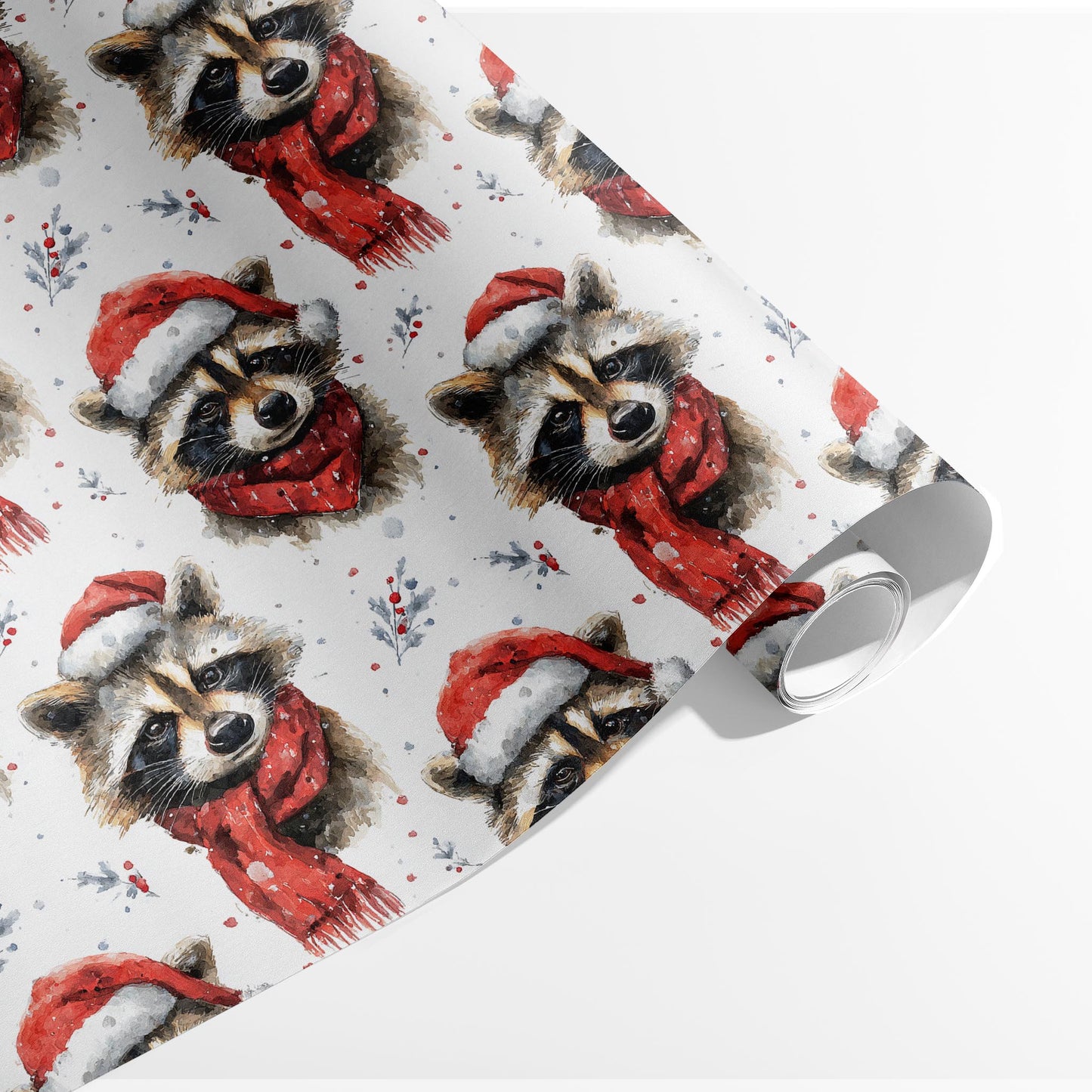 Raccoon in Red Scarf