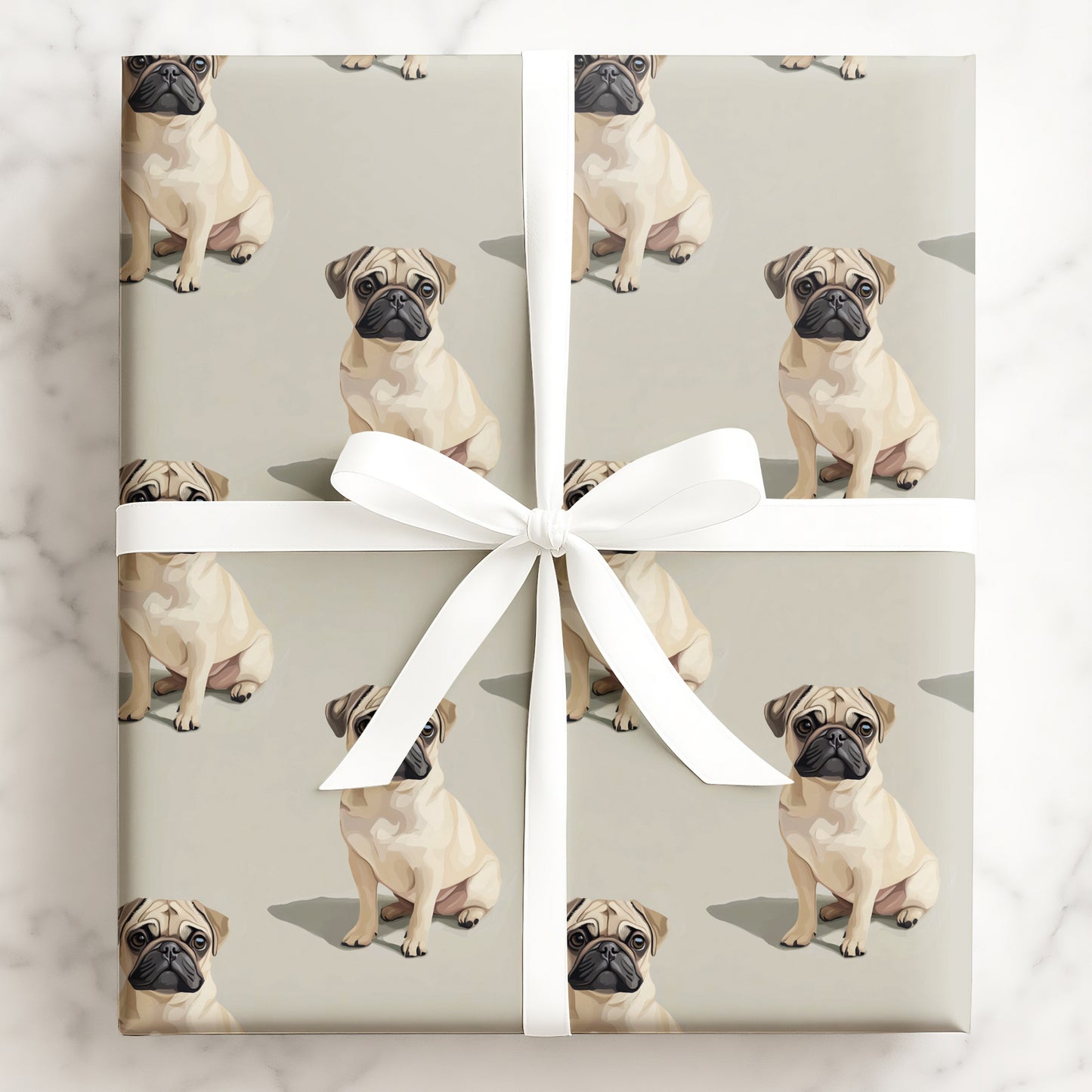 Sitting Pug Pretty