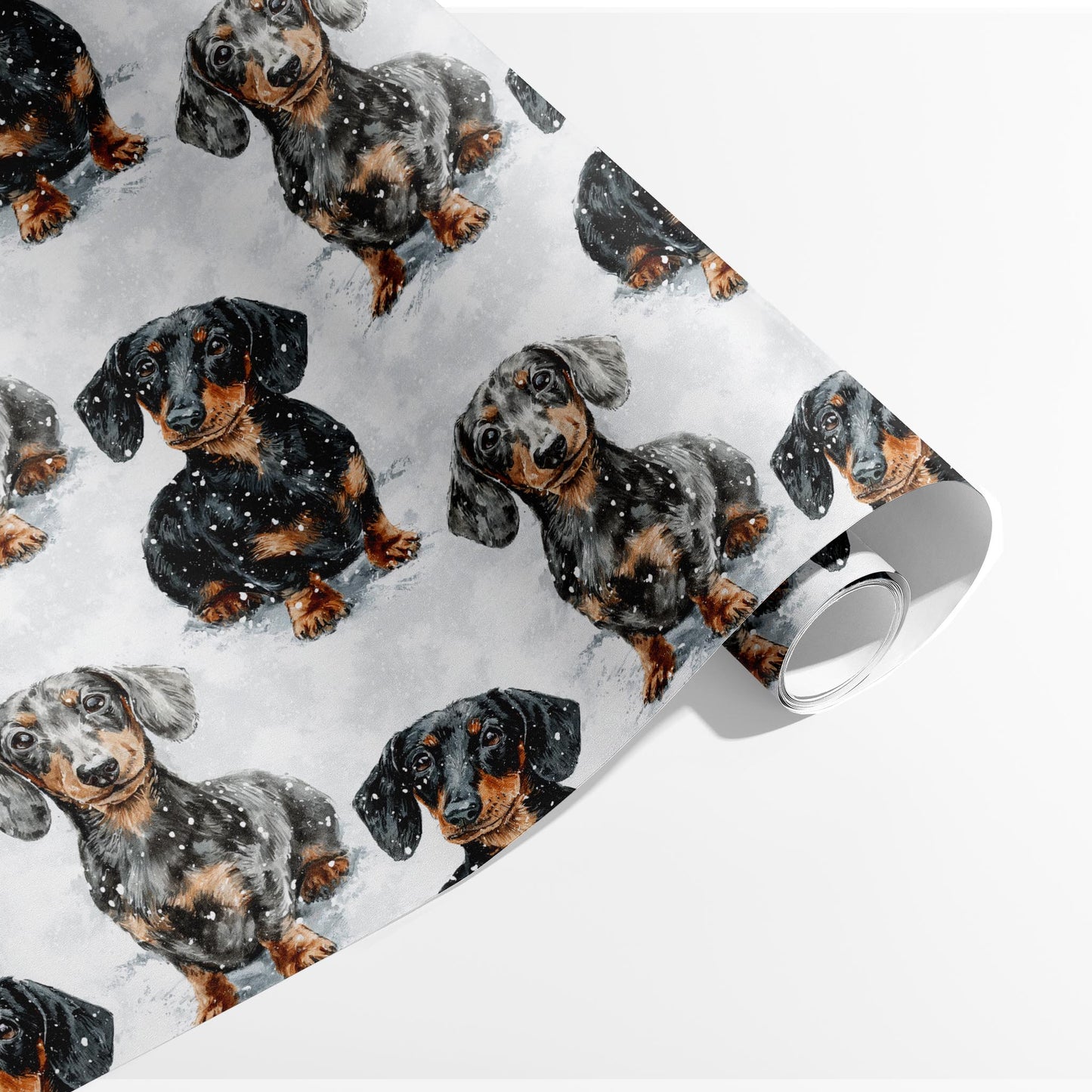 Snow-Kissed Dachshunds
