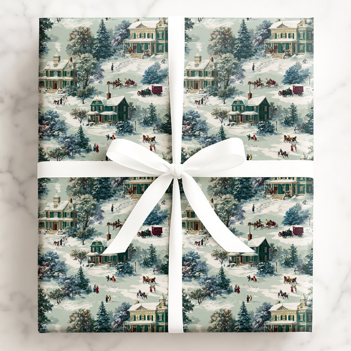 Snowfall Over the Village