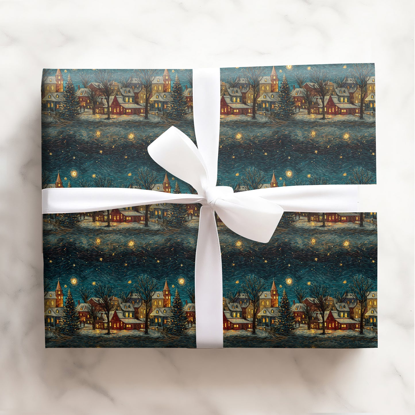 Starry Village Night