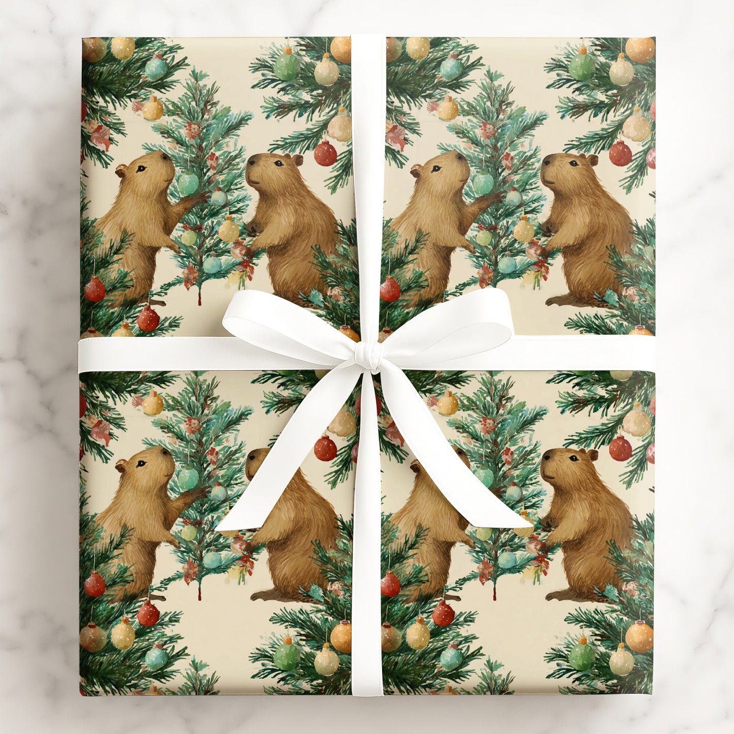 Capybara by the Tree