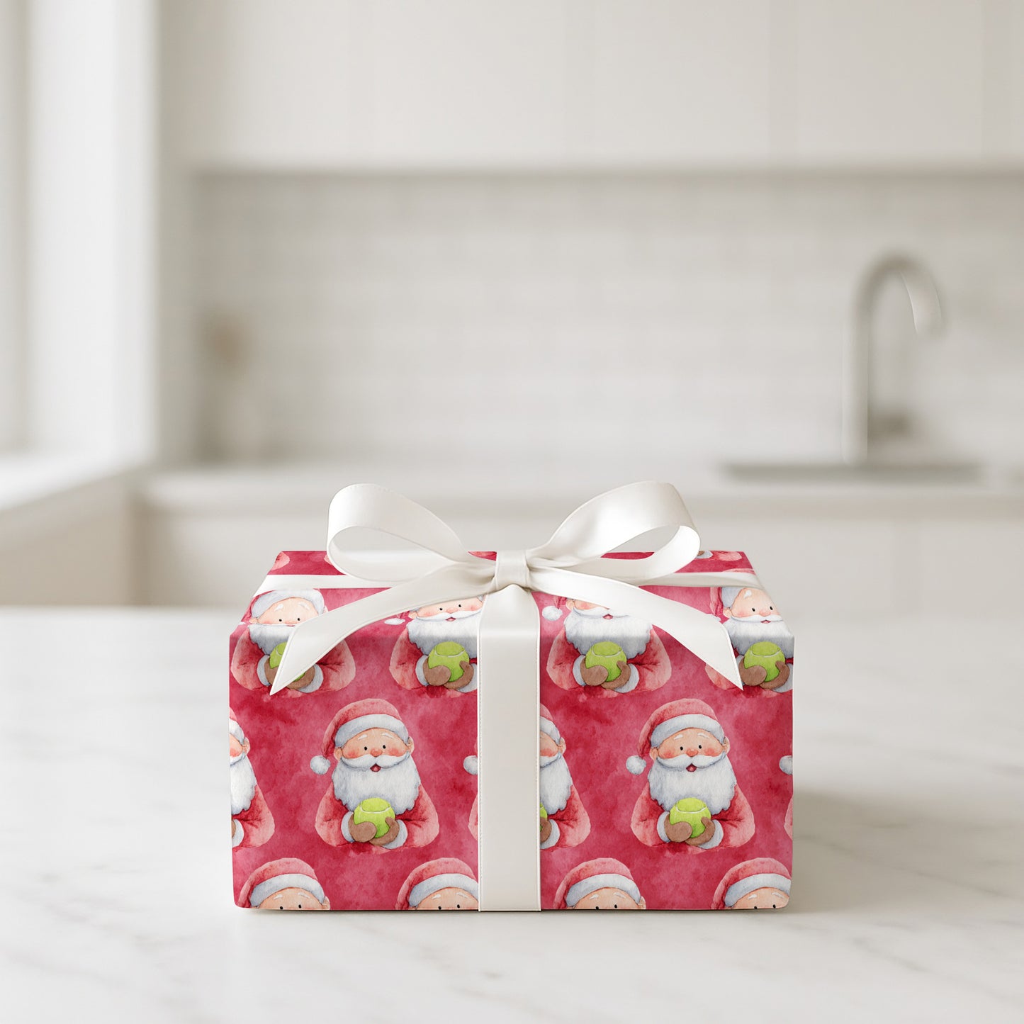 Cheerful Tennis Claus