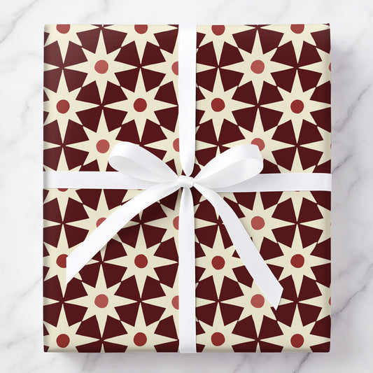 Crimson Starburst Tiles