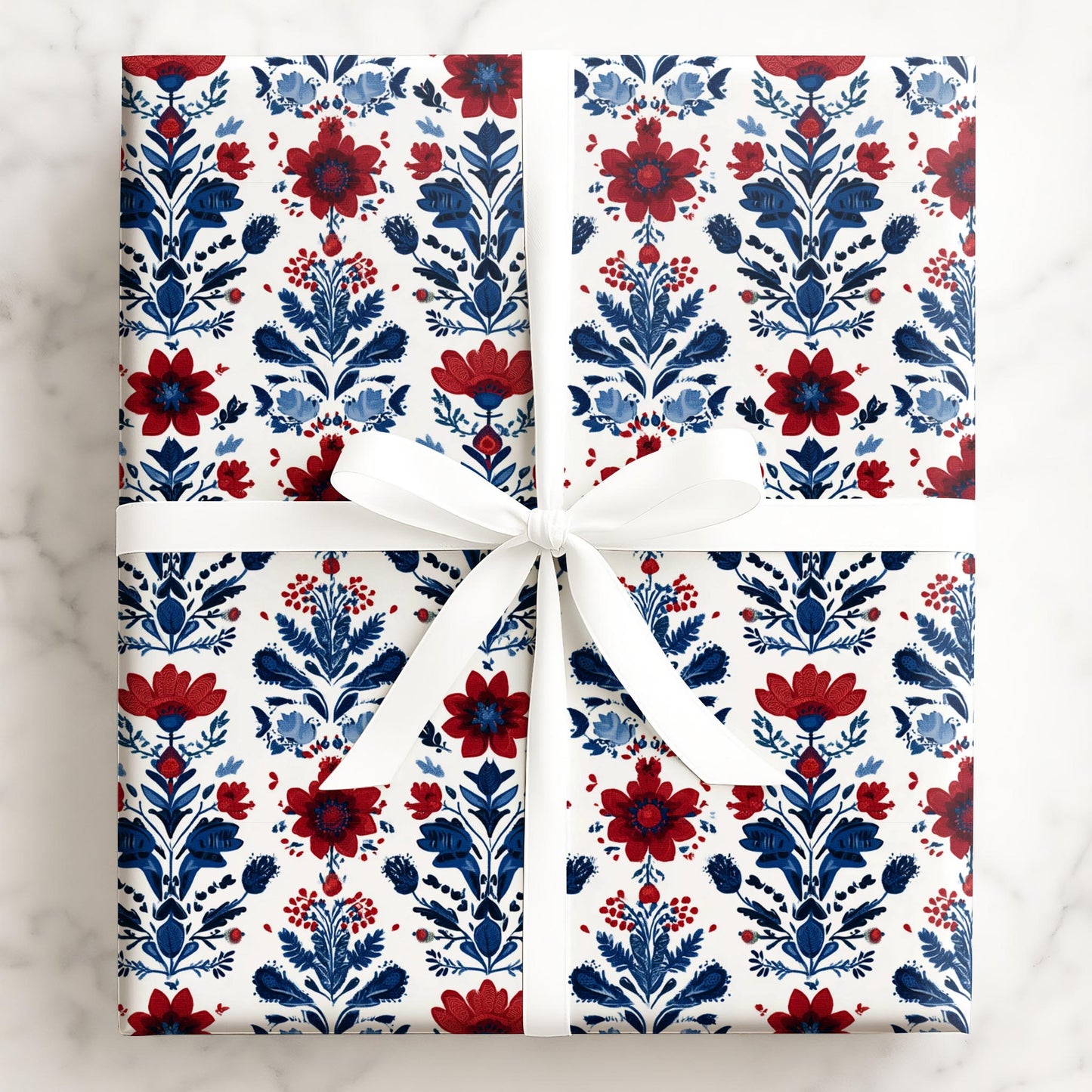 Crimson & Indigo Blooms