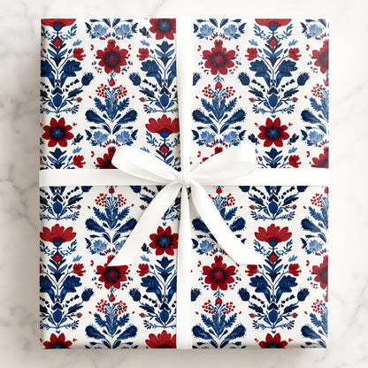 Crimson & Indigo Blooms