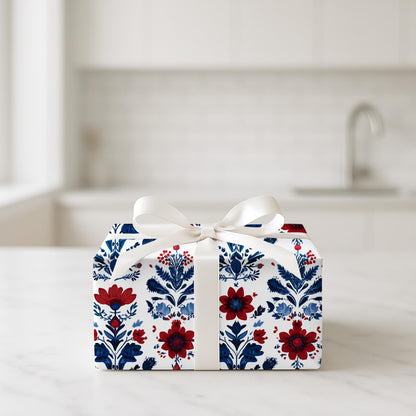 Crimson & Indigo Blooms