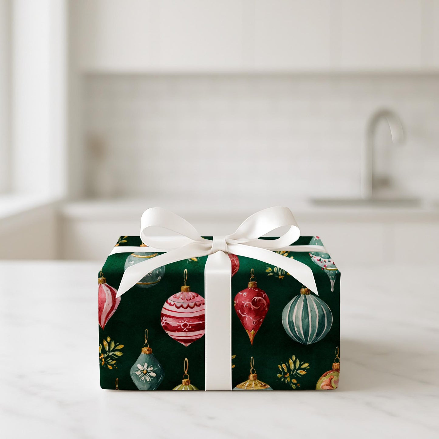 Golden Evergreen Ornaments