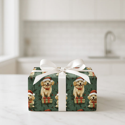 Golden Santa Paws