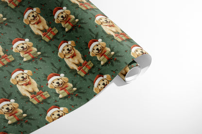 Golden Santa Paws