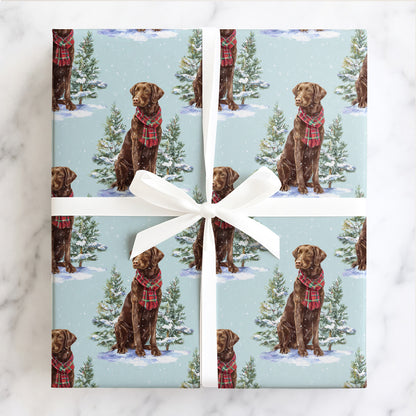 Labrador and Pine Trees