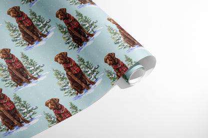 Labrador and Pine Trees