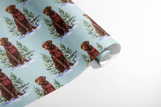 Labrador and Pine Trees