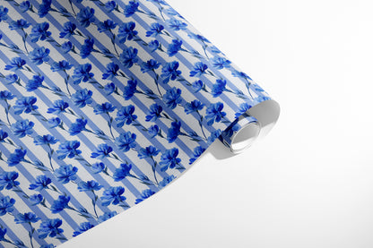 Navy Stripe Blooms