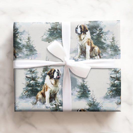 Saint Bernard in the Snow