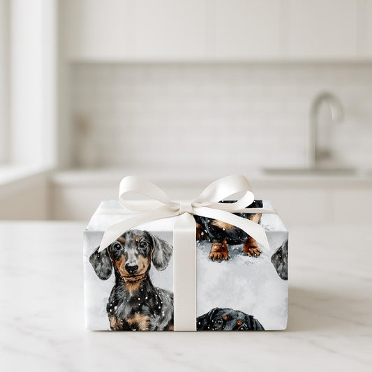 Snow-Kissed Dachshunds