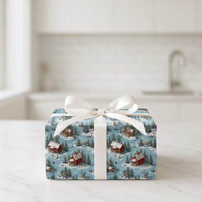 Snowy Village Timepiece