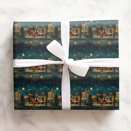 Starry Village Night